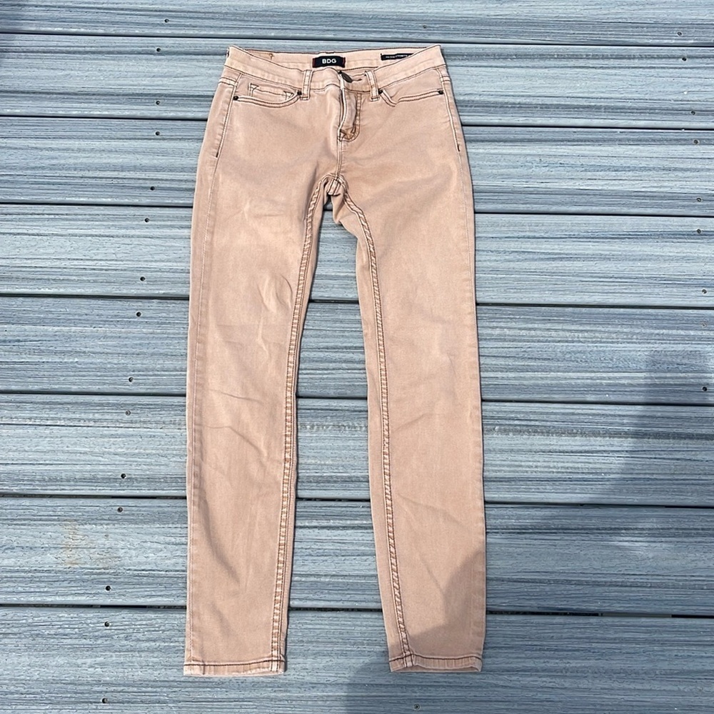 Urban Outfitters BDG - mid rise cigarette ankle tan jeans - size 26W 30L